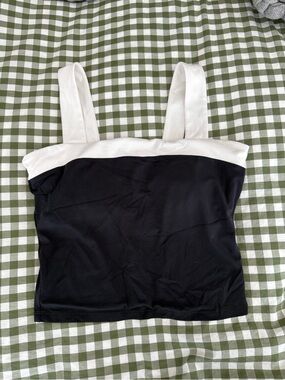 Target Black and White Square-Neck Tank